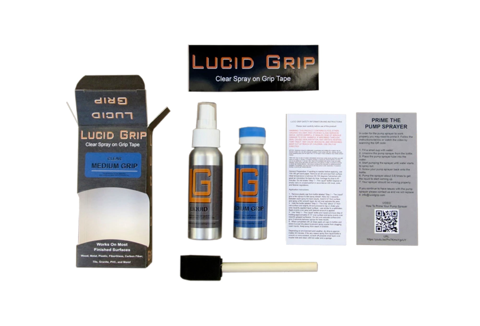 Spray Limpiador y Grip Tape Transparente - Lucid Grip