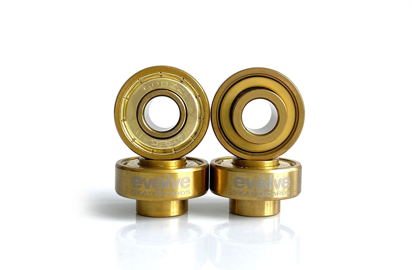 Kit de rodamientos de titanio dorados - Evolve Skateboards - Evolve Skateboards EspañaRueda AccesorioEvolve Skateboards EspañaEvolve Skateboards EspañaKit de rodamientos de titanio dorados - Evolve Skateboards
