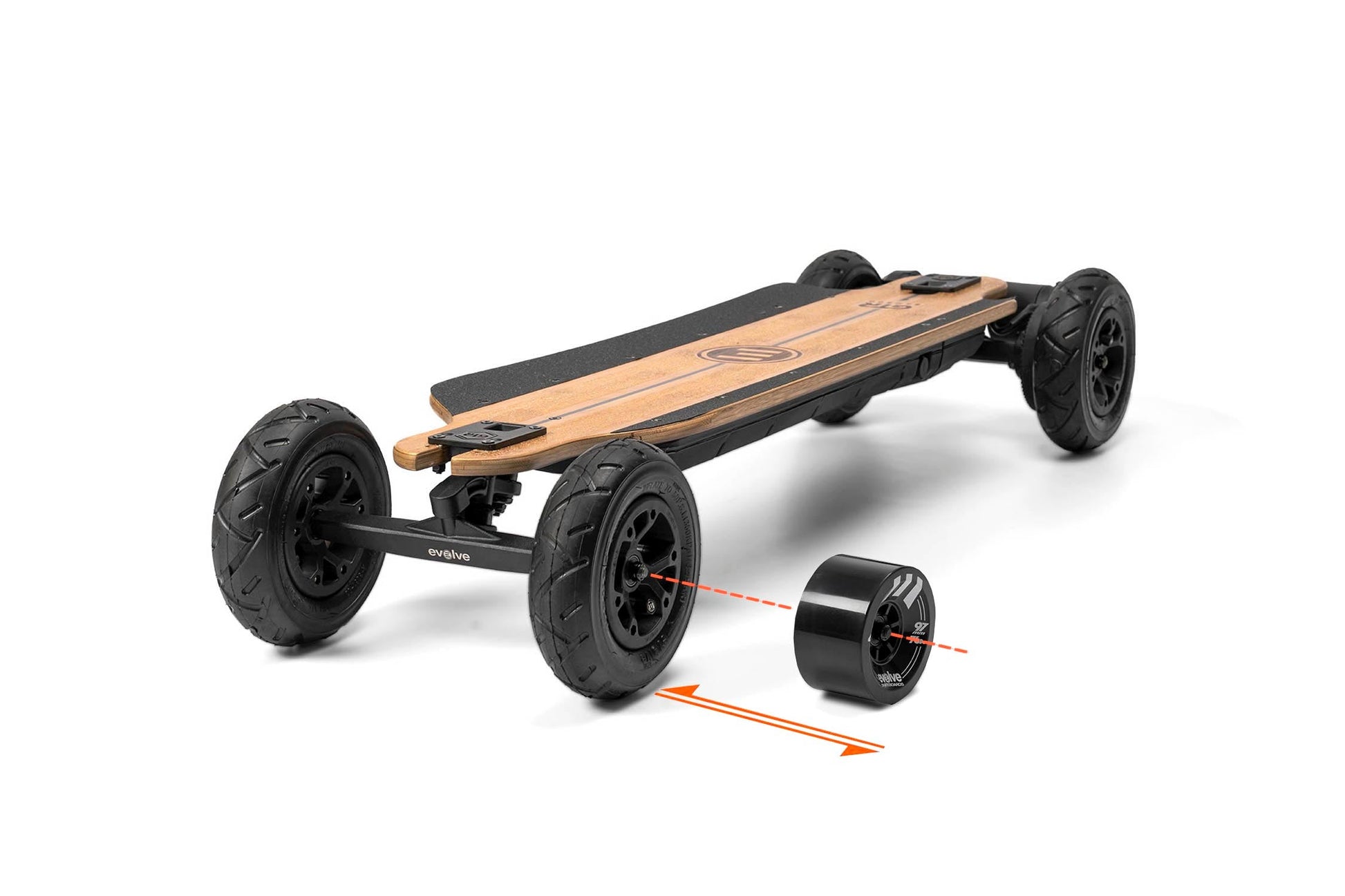 Patinete Electrico Bamboo GTR Serie 2 2en1 - Skate Eléctrico - Longboard Eléctrico - Evolve Skateboards EspañaElectric SkateboardsEvolve Skateboards EspañaEvolve Skateboards EspañaPATINETE ELECTRICO DE BAMBOO CON RUEDAS TODO TERRENO Y RUEDAS DE CALLECaguama 85mm Violetas
