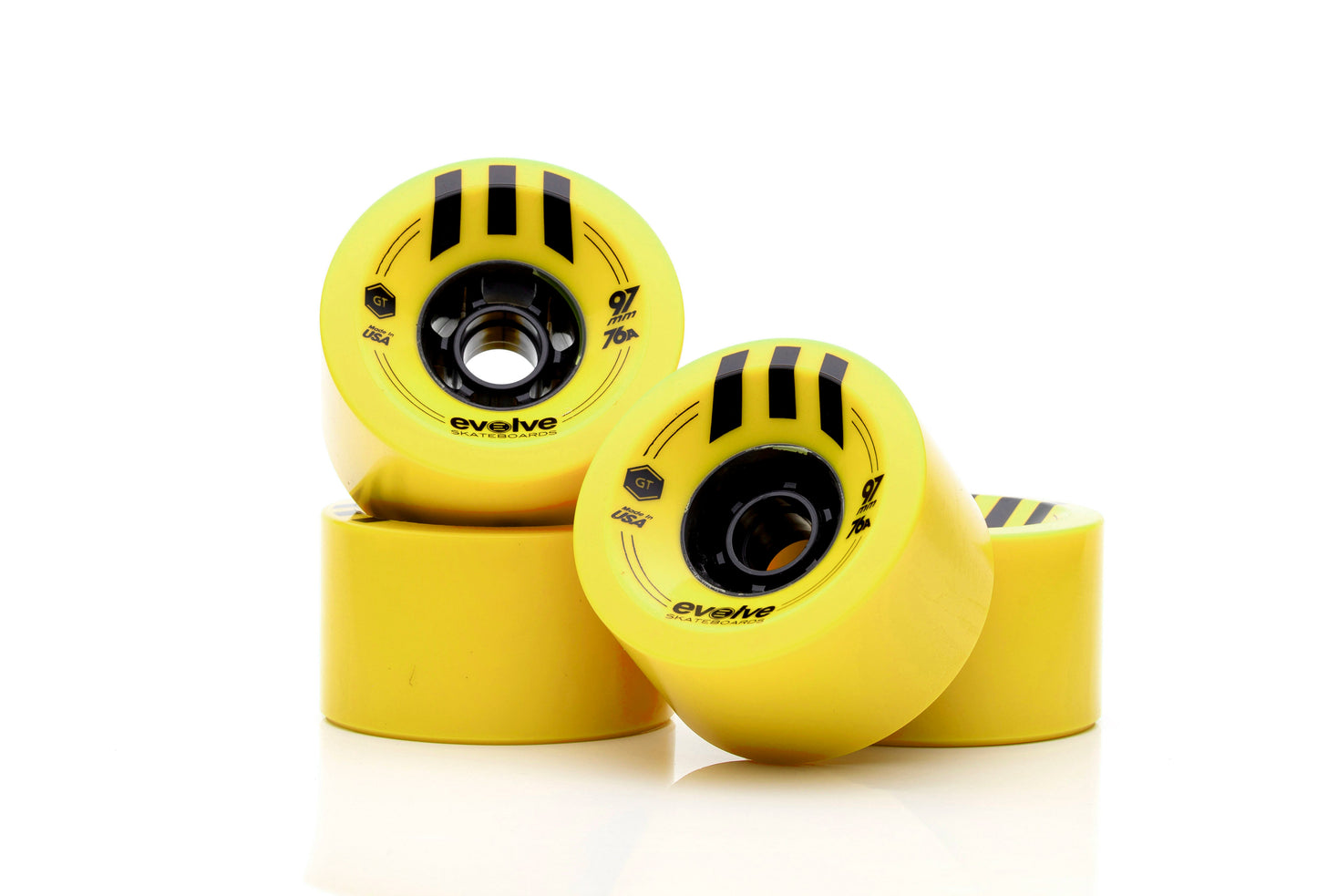 Ruedas Skate eléctrico GTR Street 97mm - Evolve Skateboards - Evolve Skateboards EspañaRueda StreetEvolve Skateboards EspañaEvolve Skateboards EspañaWOGR9776YEAMARILLASAMARILLAS