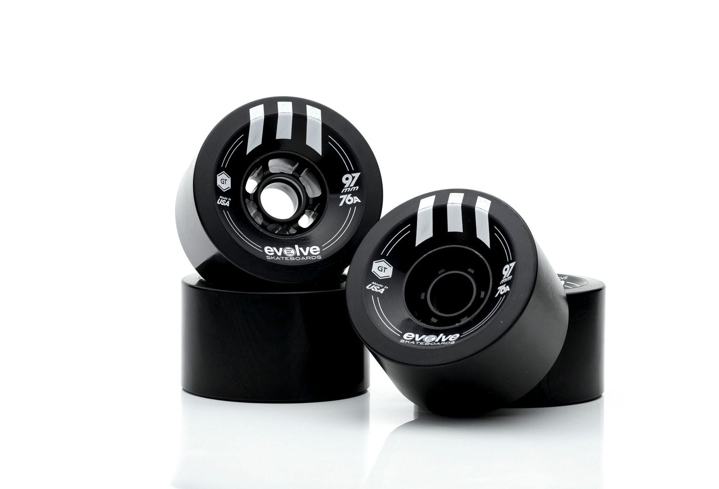 Ruedas Skate eléctrico GTR Street 97mm - Evolve Skateboards - Evolve Skateboards EspañaRueda StreetEvolve Skateboards EspañaEvolve Skateboards EspañaWOGR9776BLNEGRASNEGRAS
